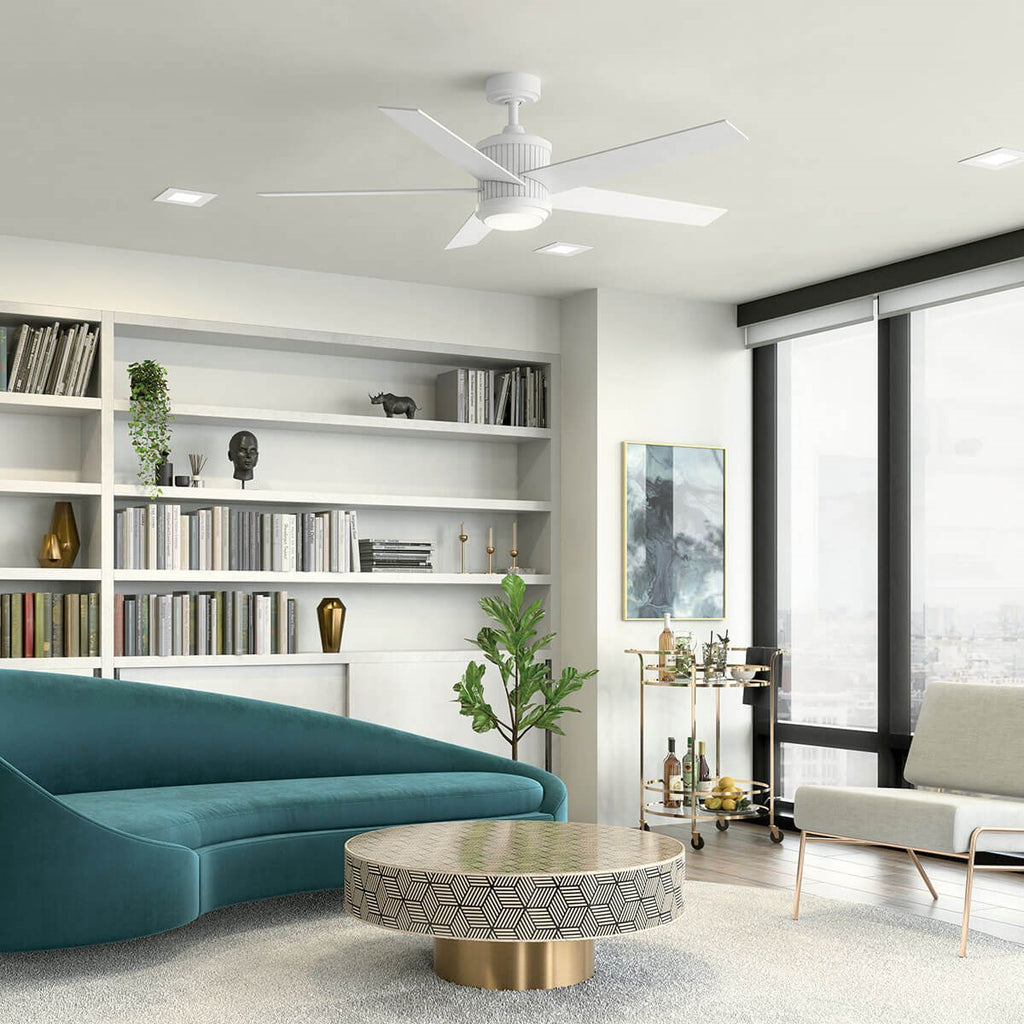 KICHLER 300044MWH Brahm Led 56" Ceiling Fan Matte White