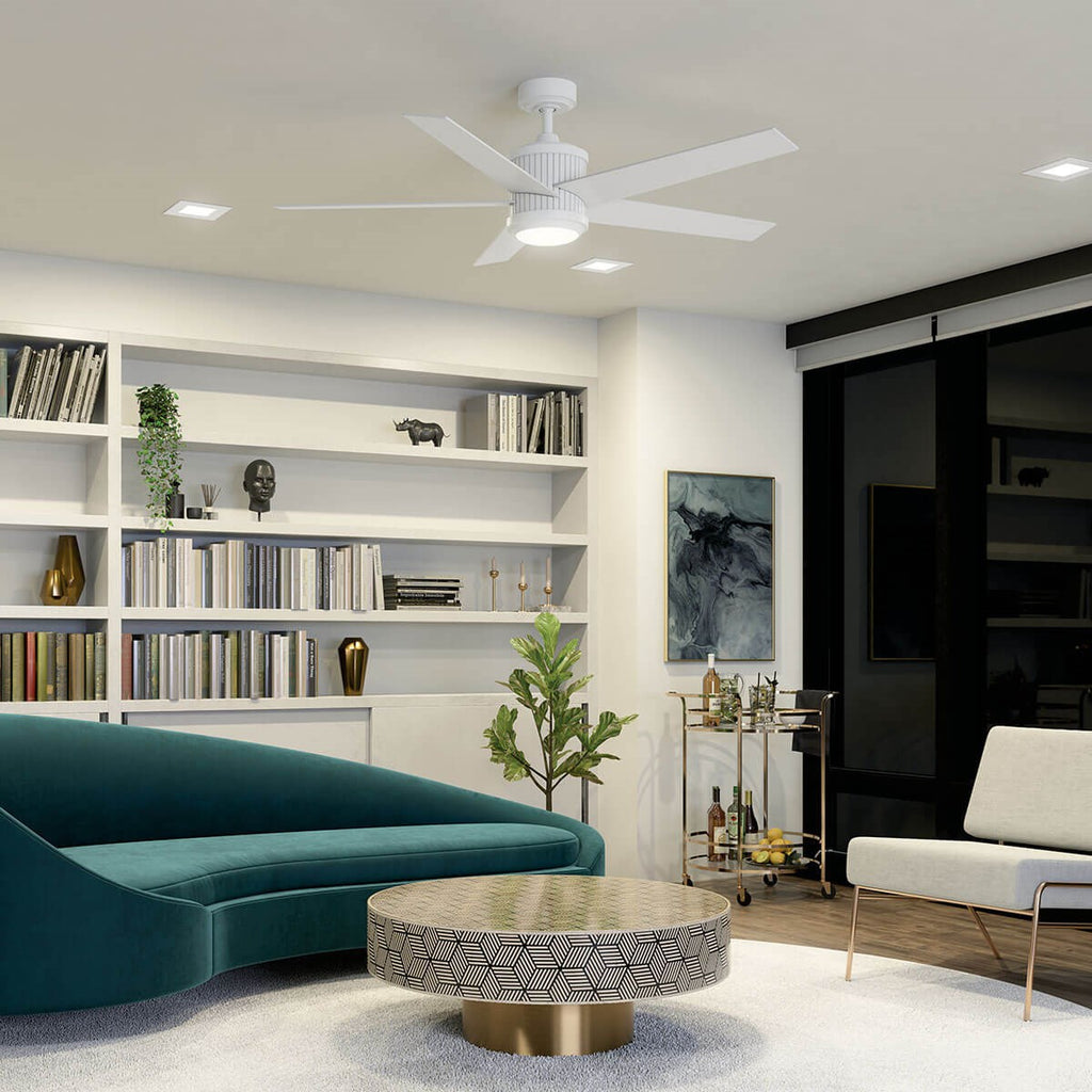 KICHLER 300044MWH Brahm Led 56" Ceiling Fan Matte White