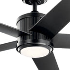 KICHLER 300044SBK Brahm Led 56" Ceiling Fan Satin Black