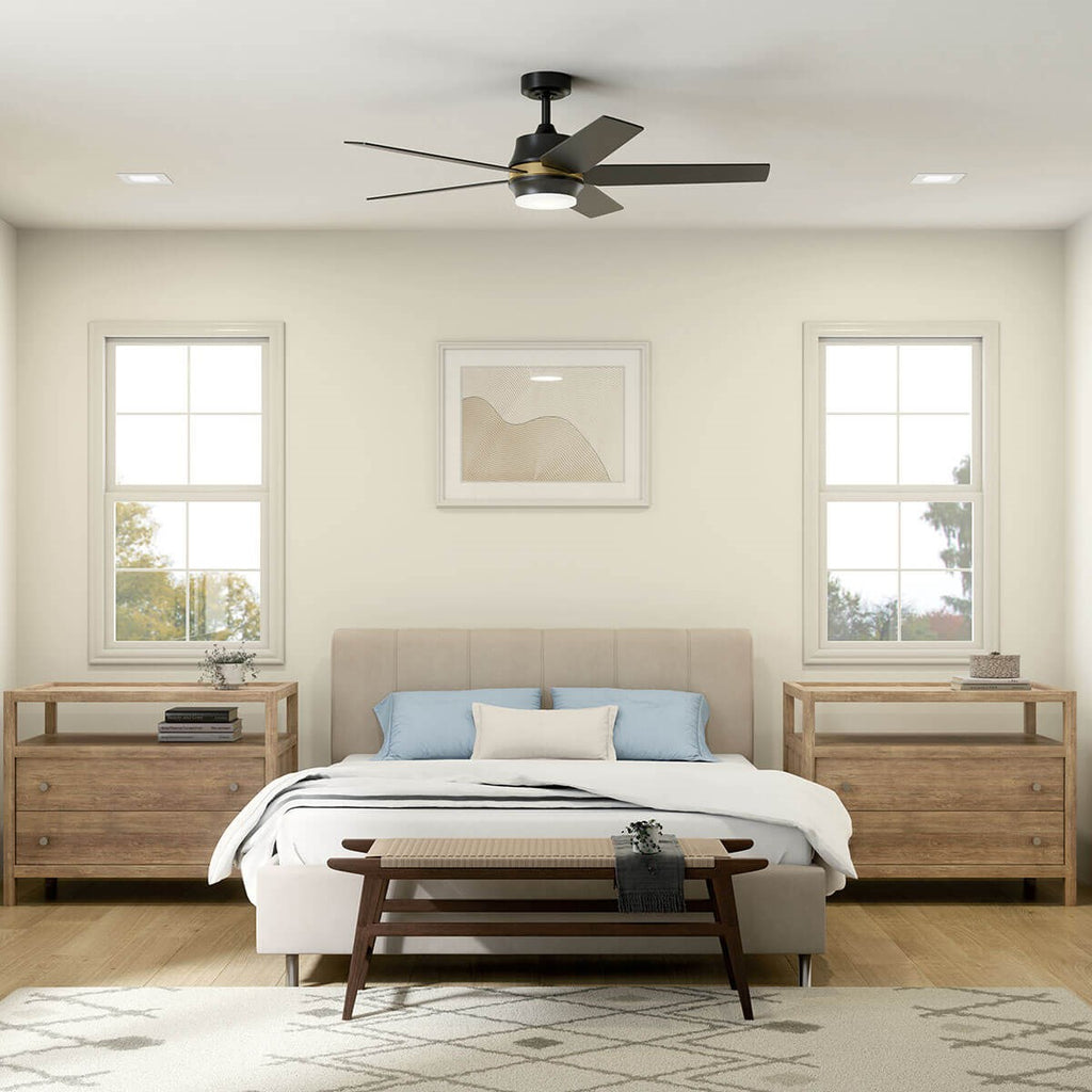 KICHLER 300059SBK Maeve Led 52" Ceiling Fan Satin Black