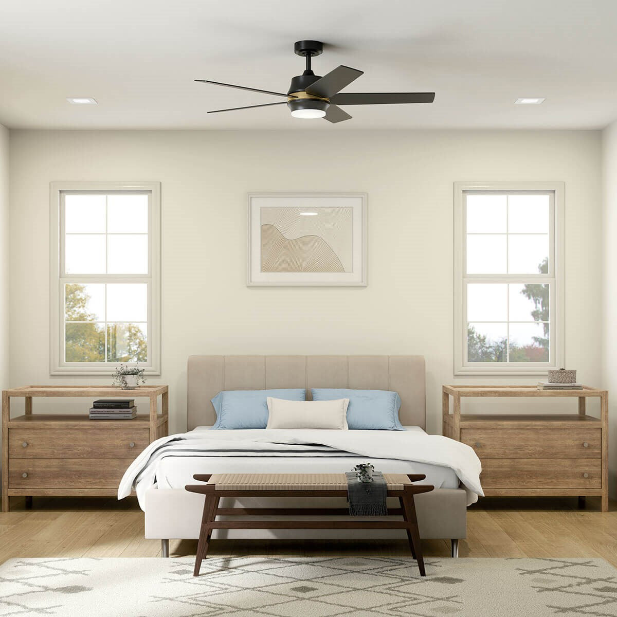 KICHLER 300059SBK Maeve Led 52" Ceiling Fan Satin Black