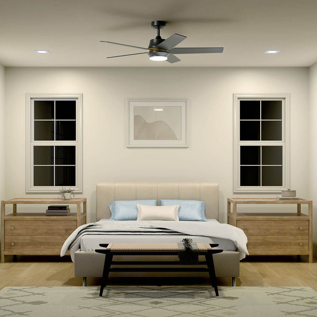 KICHLER 300059SBK Maeve Led 52" Ceiling Fan Satin Black
