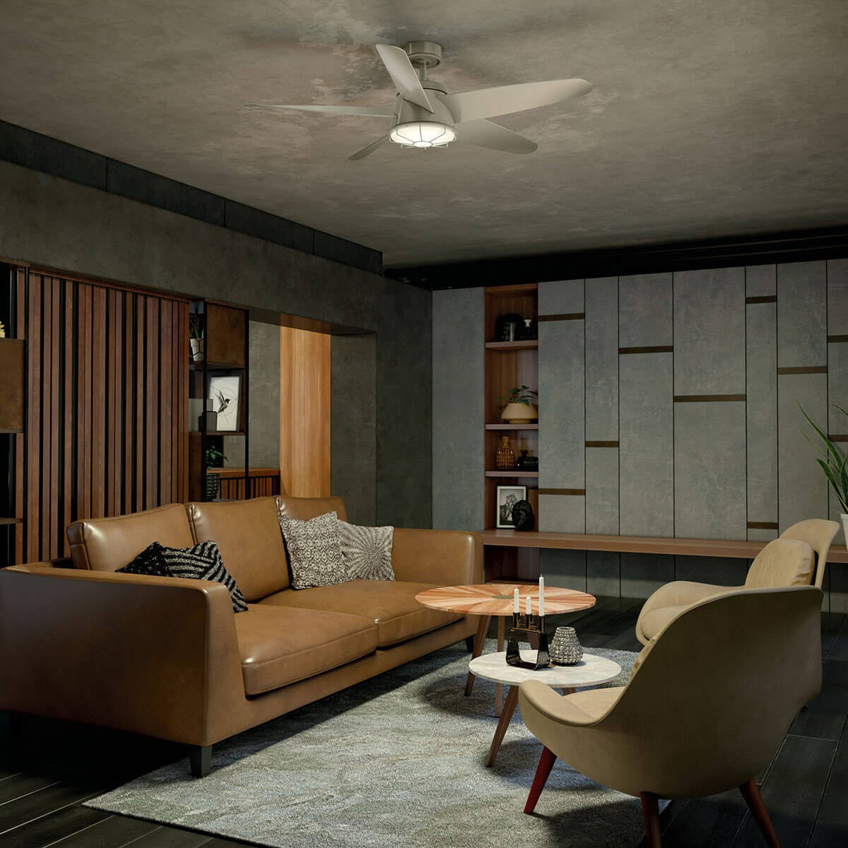 KICHLER 310072NI Daya LED 54" Ceiling Fan Brushed Nickel