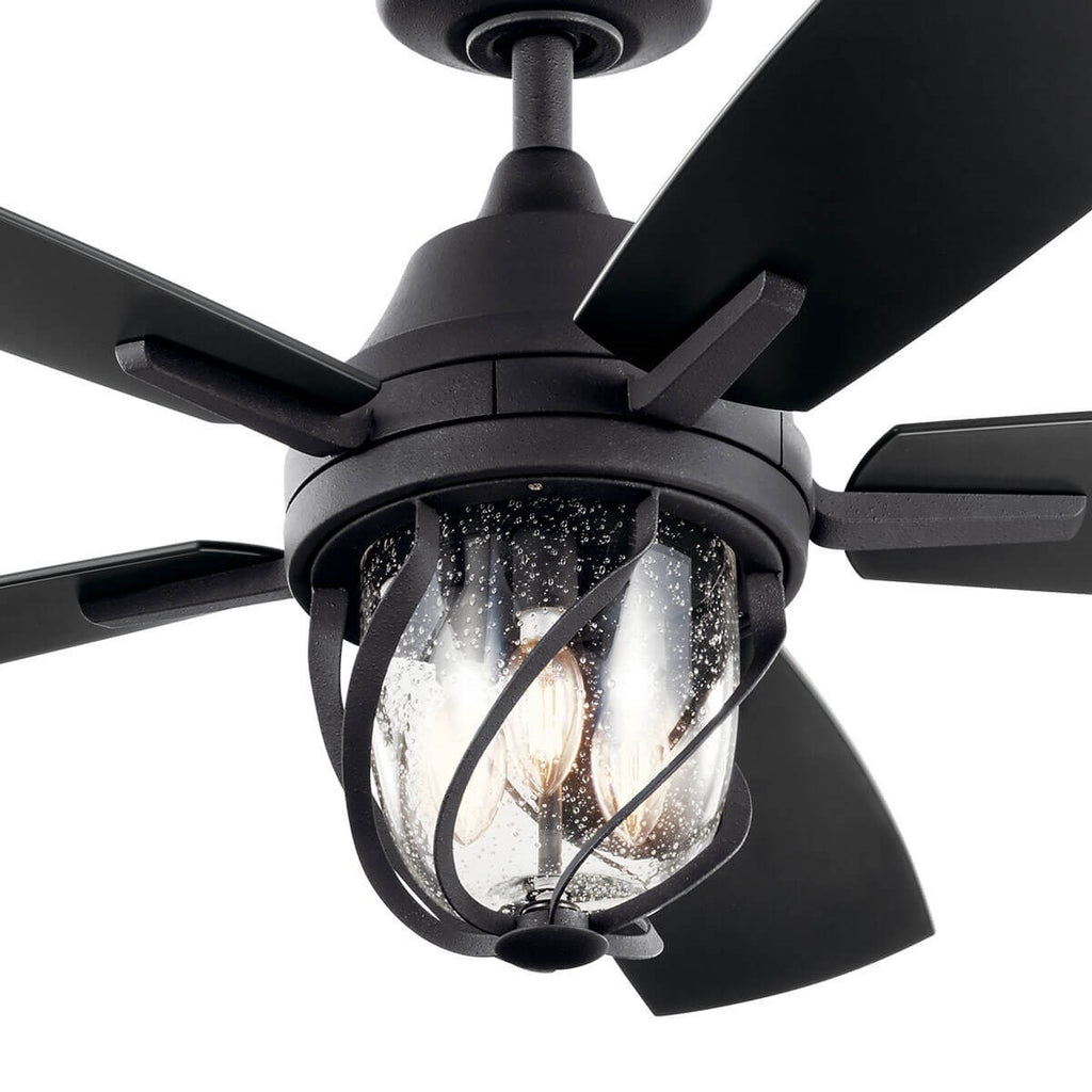 KICHLER 310073DBK Lydra LED 52" Ceiling Fan Distressed Black