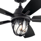 KICHLER 310073DBK Lydra LED 52" Ceiling Fan Distressed Black