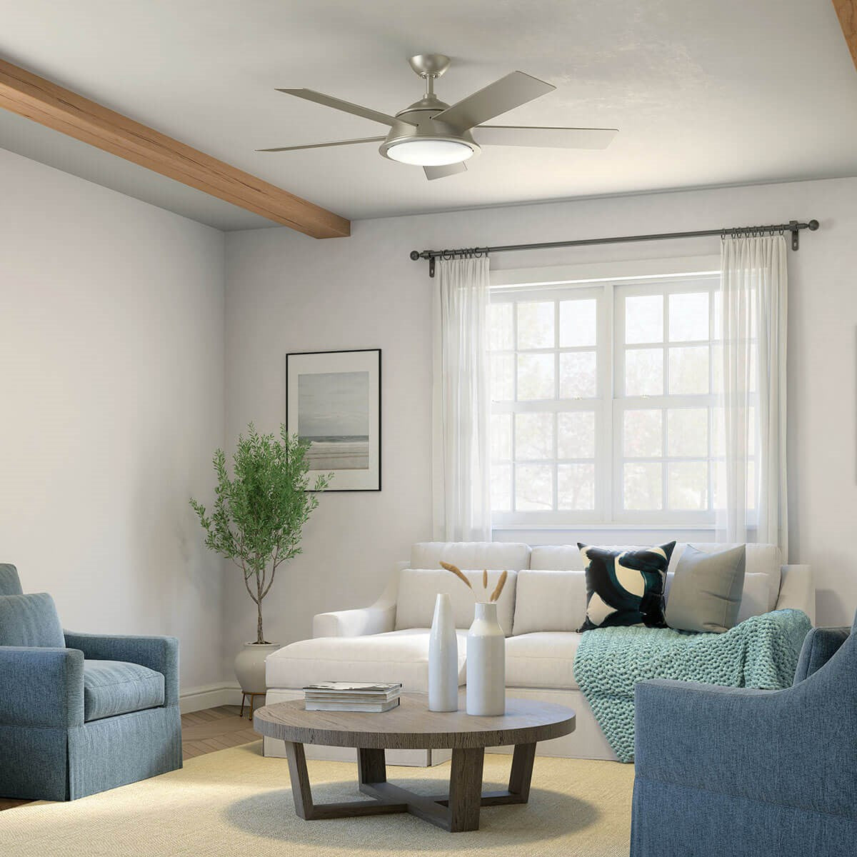 KICHLER 310100NI Verdi Led 56" Ceiling Brushed Nickel