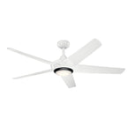 KICHLER 330089WH Kapono 52 Inch Led Ceiling Fan In White With Frosted White Polycarbonate Lens