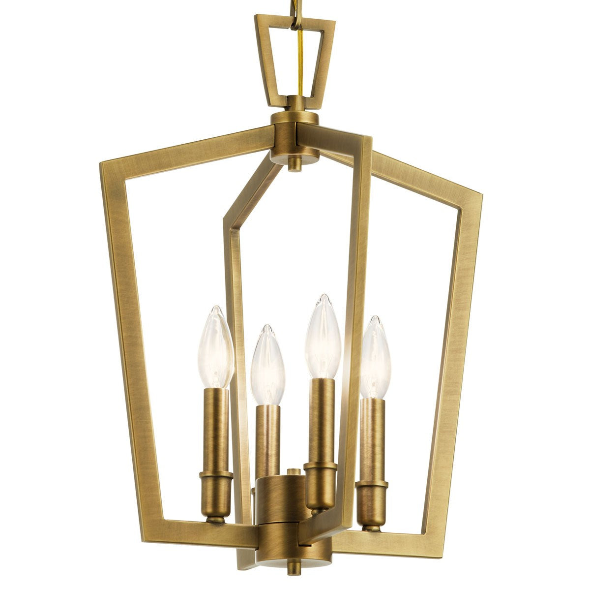 KICHLER 43498NBR Abbotswell 19 Inch 4 Light Pendant In Natural Brass
