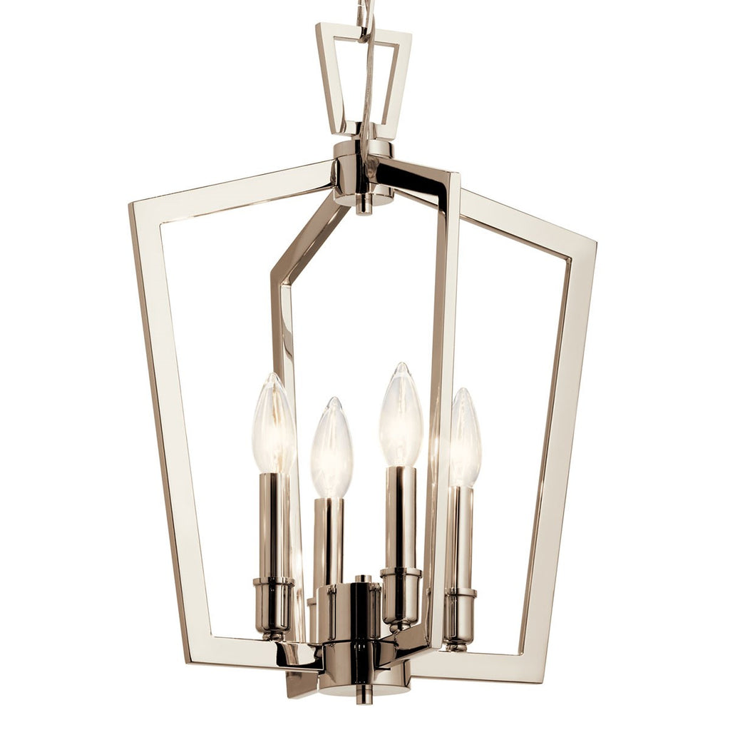KICHLER 43498PN Abbotswell 19 Inch 4 Light Pendant In Polished Nickel