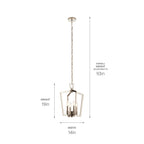KICHLER 43498PN Abbotswell 19 Inch 4 Light Pendant In Polished Nickel
