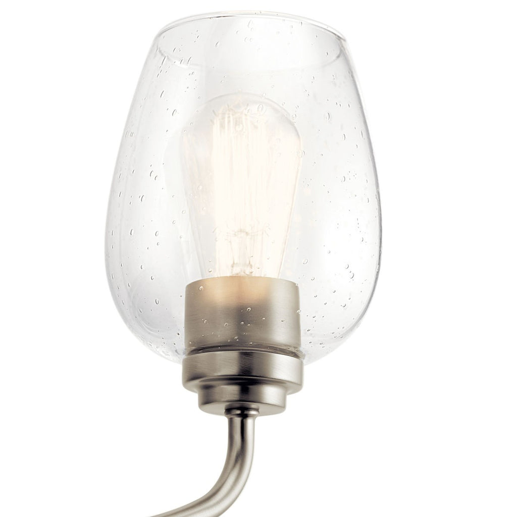 KICHLER 45128NICS Valserrano 14.50 inch 2 Light Vanity Light with Clear Seeded Glass in Brushed Nickel