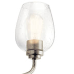 KICHLER 45128NICS Valserrano 14.50 inch 2 Light Vanity Light with Clear Seeded Glass in Brushed Nickel