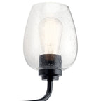 KICHLER 45130BKCS Valserrano 33.50 inch 4 Light Vanity Light with Clear Seeded Glass in Black