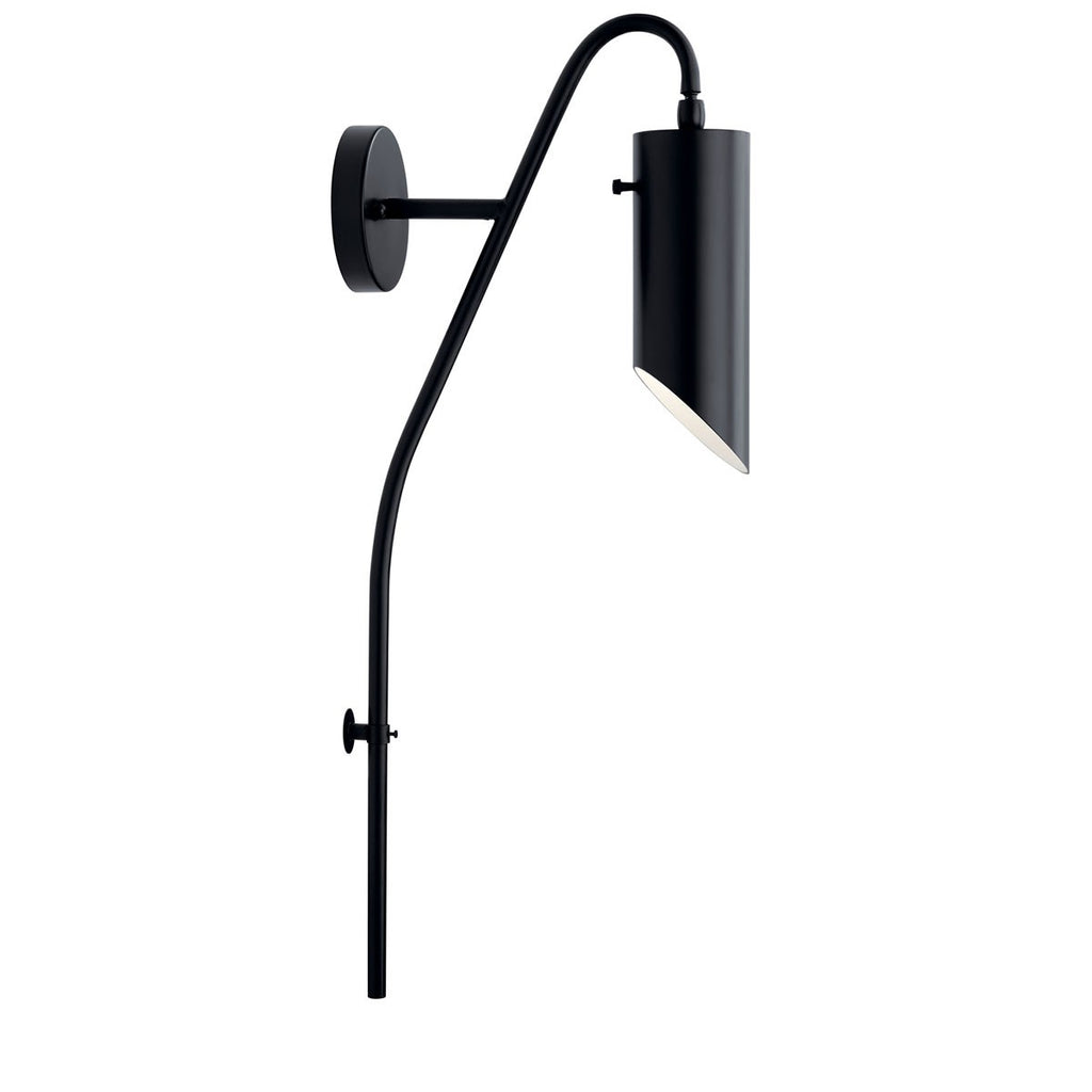 KICHLER 52165BK Trentino 1 Light Wall Sconce Black