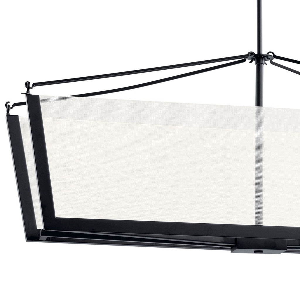 KICHLER 52293BKLED Calters Led Linear Chandelier Black