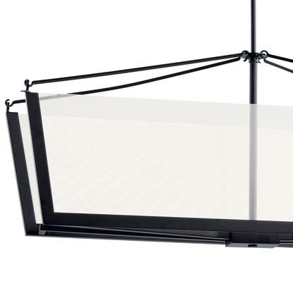 KICHLER 52293BKLED Calters Led Linear Chandelier Black