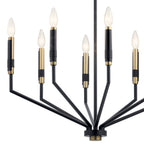 KICHLER 52349BK Armand 26 Inch 8 Light Chandelier In Black And Bronze Finish