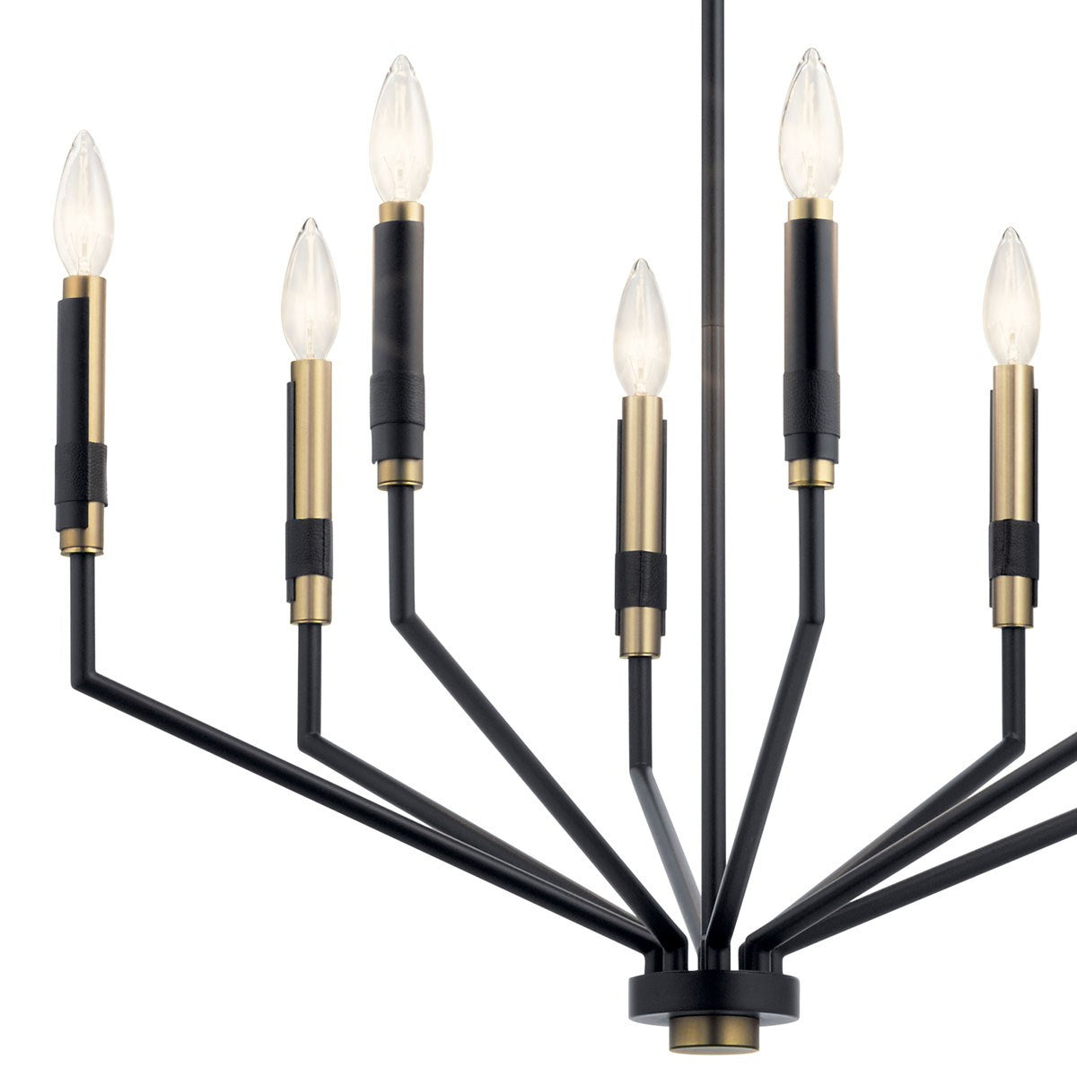 KICHLER 52349BK Armand 26 Inch 8 Light Chandelier In Black And Bronze Finish