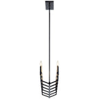 KICHLER 52350BK Armand 42.75 Inch 12 Light Linear Chandelier In Black And Bronze Finish