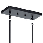 KICHLER 52350BK Armand 42.75 Inch 12 Light Linear Chandelier In Black And Bronze Finish