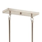 KICHLER 52379PN Everett 42 Inch 5 Light Linear Chandelier with Clear Glass in Polished Nickel