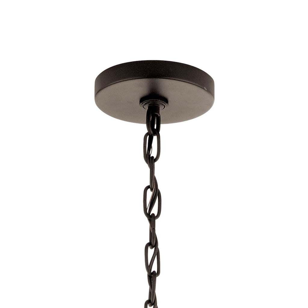 KICHLER 52393OZ Ritson 3 Light Inverted Pendant with Satin Etched Glass Olde Bronze