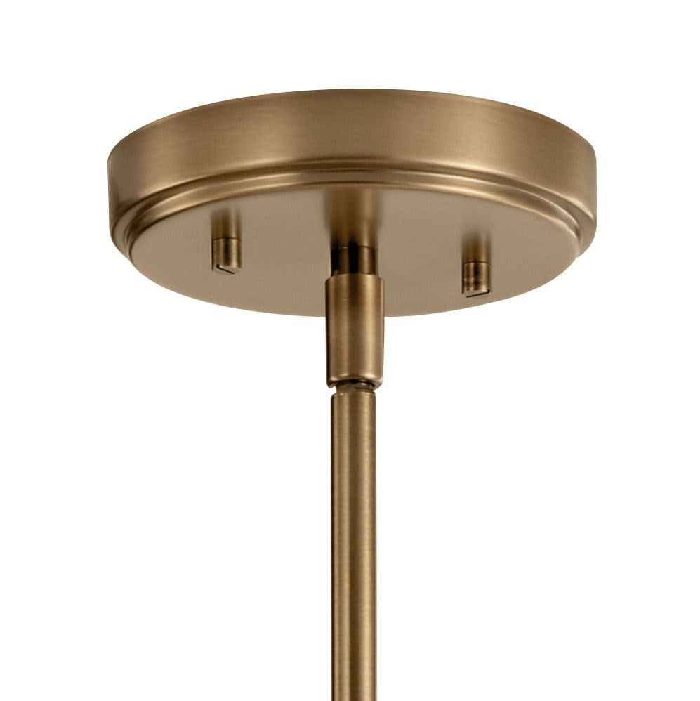 KICHLER 52397WBR Aivian 23" 3 Light Chandelier with Clear Glass Weathered Brass