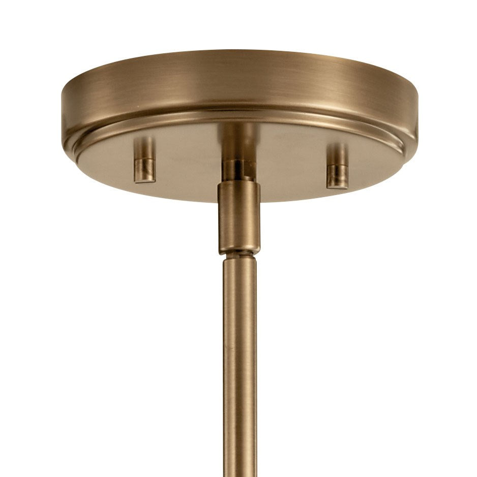 KICHLER 52398WBR Aivian 30" 5 Light Chandelier with Clear Glass Weathered Brass