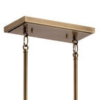 KICHLER 52400WBR Aivian 42" 8 Light Linear Chandelier with Clear Glass Weathered Brass