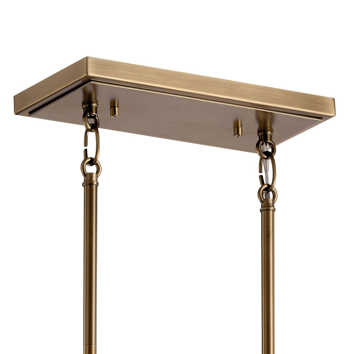 KICHLER 52400WBR Aivian 42" 8 Light Linear Chandelier with Clear Glass Weathered Brass