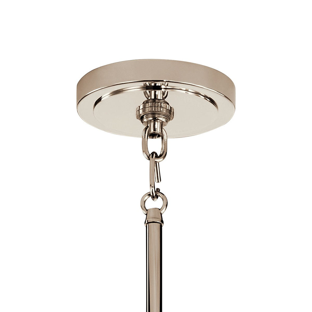 KICHLER 52405PN Eastmont 1 Light Mini Pendant With Clear Glass Polished Nickel