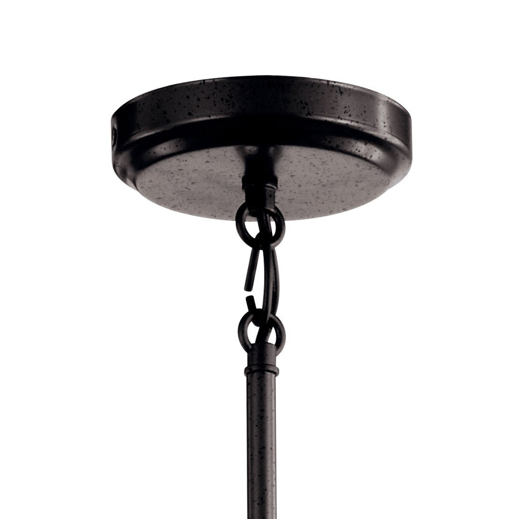 KICHLER 52407WZC Marrus 4 Light Chandelier Weathered Zinc and Anvil Iron