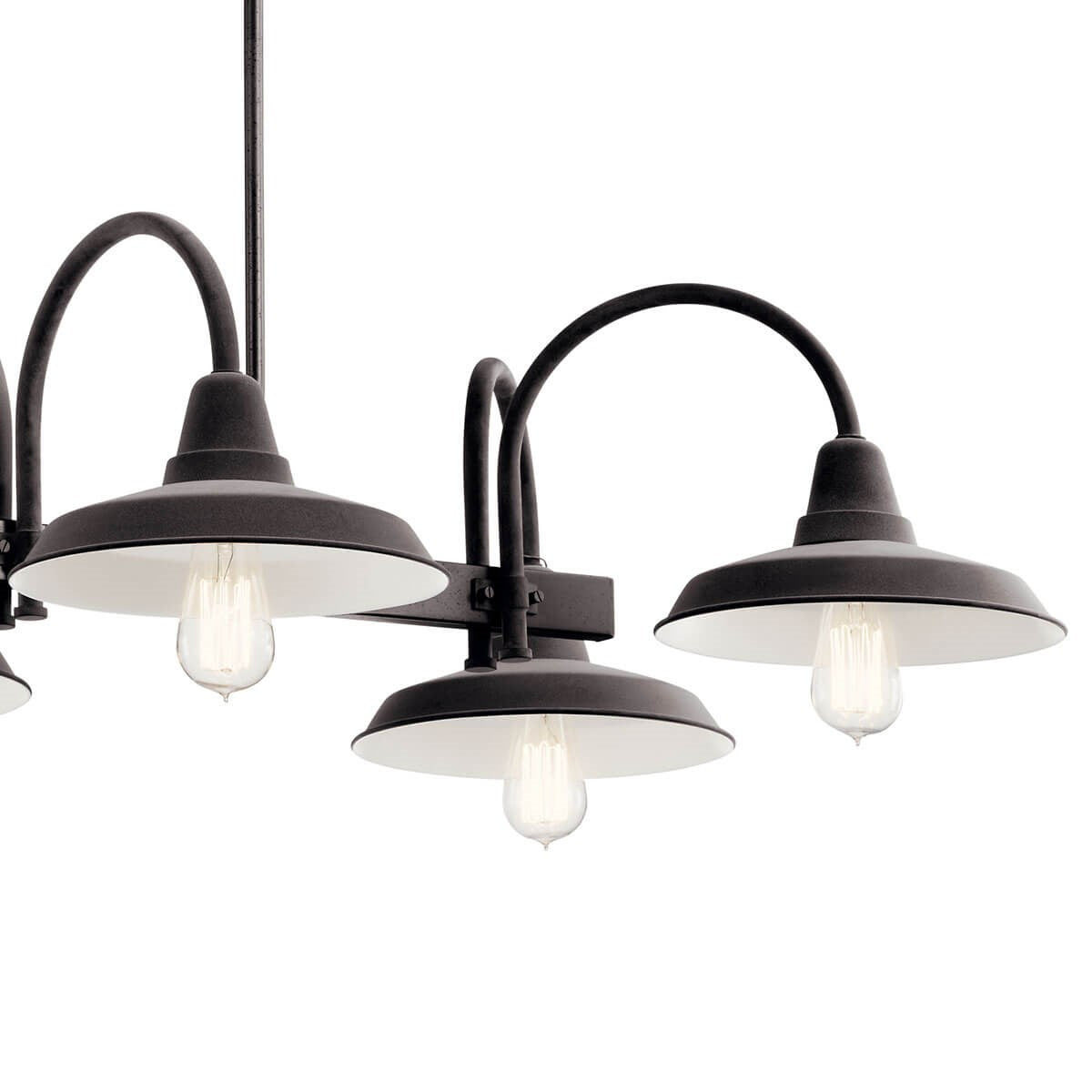 KICHLER 52408WZC Marrus Six Light Linear Chandelier Weathered Zinc