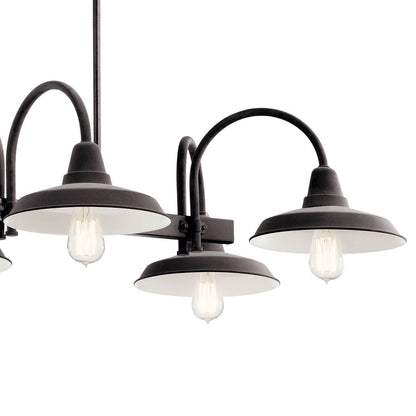 KICHLER 52408WZC Marrus Six Light Linear Chandelier Weathered Zinc