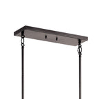 KICHLER 52408WZC Marrus Six Light Linear Chandelier Weathered Zinc