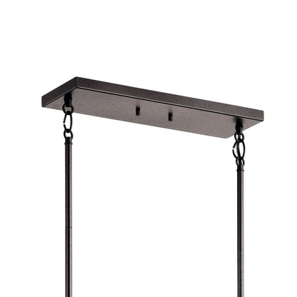 KICHLER 52408WZC Marrus Six Light Linear Chandelier Weathered Zinc