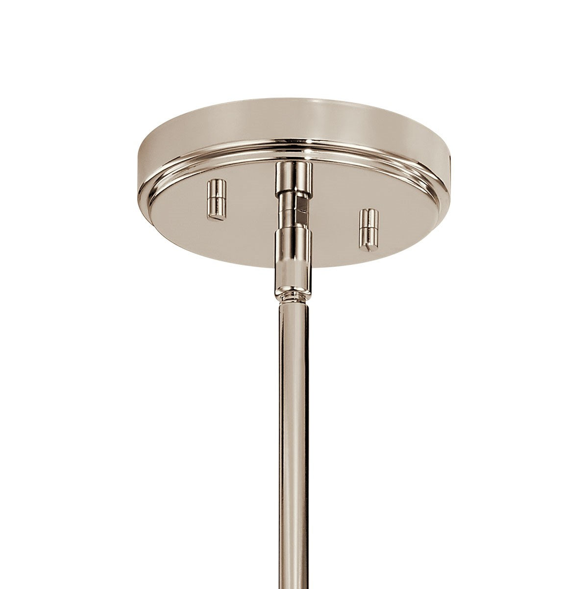 KICHLER 52410PN Kimrose 3 Light Chandelier With Clear Fluted Glass In Polished Nickel And Satin Nickel