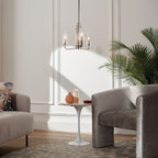 KICHLER 52410PN Kimrose 3 Light Chandelier With Clear Fluted Glass In Polished Nickel And Satin Nickel