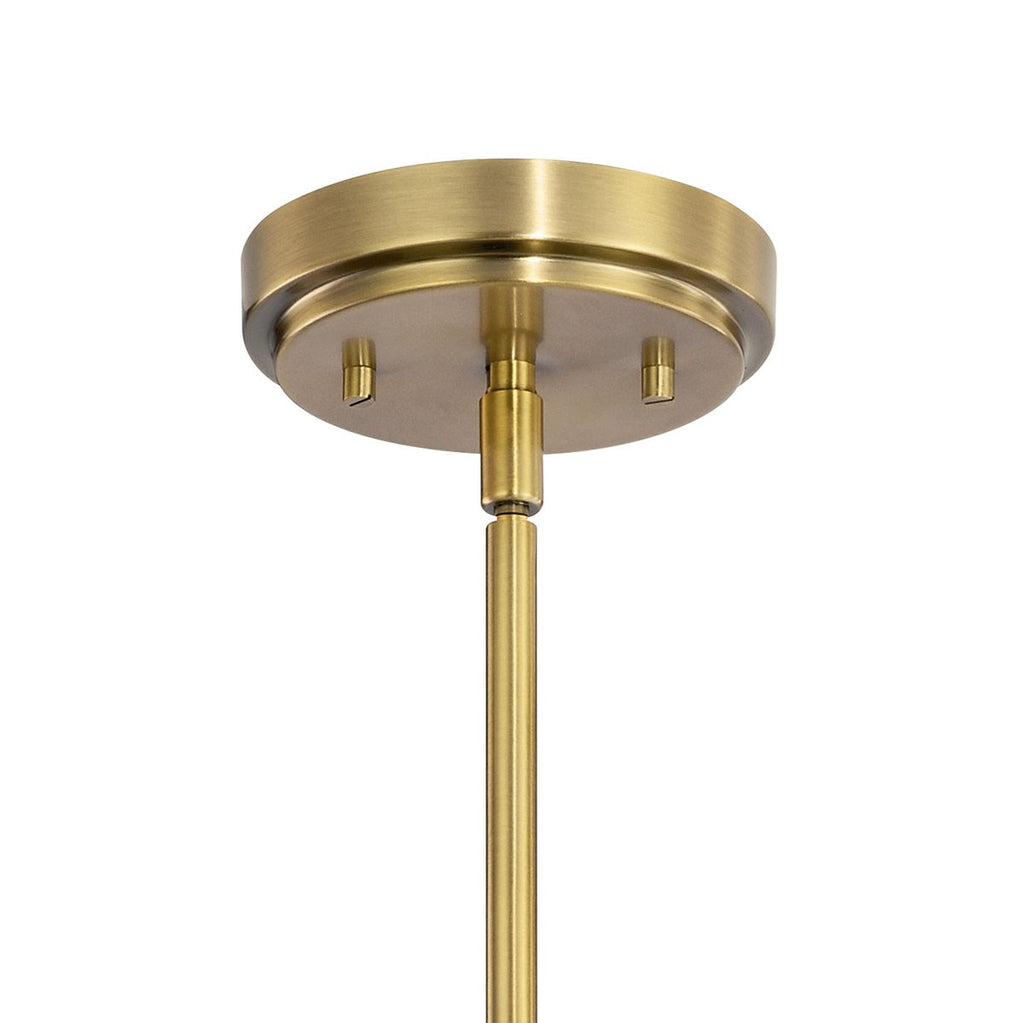 KICHLER 52411BNB Kimrose 6 Light Chandelier With Clear Fluted Glass In Brushed Natural Brass