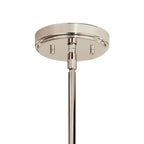KICHLER 52411PN Kimrose 6 Light Chandelier With Clear Fluted Glass In Polished Nickel And Satin Nickel