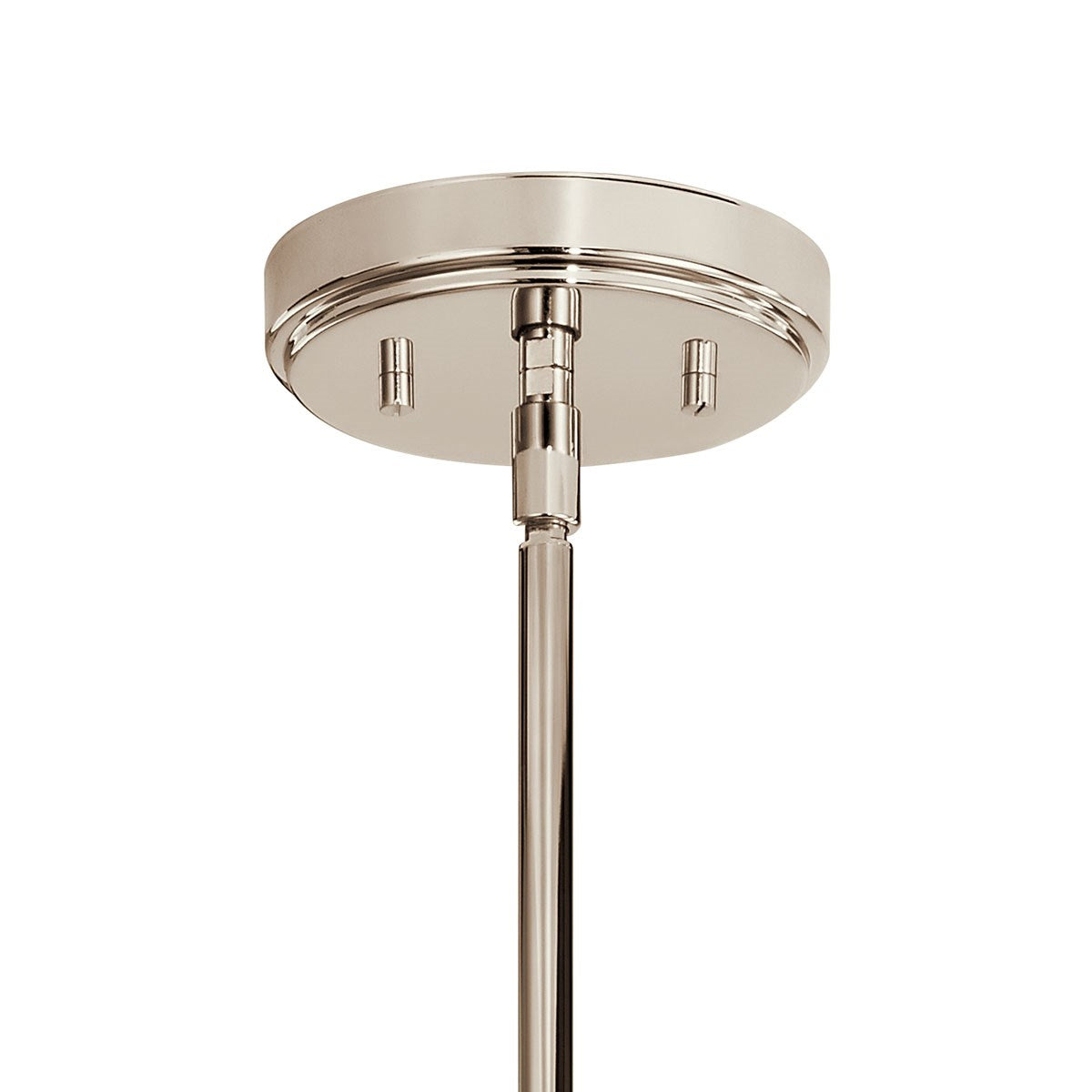 KICHLER 52411PN Kimrose 6 Light Chandelier With Clear Fluted Glass In Polished Nickel And Satin Nickel