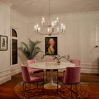 KICHLER 52412PN Kimrose 12 Light Chandelier With Clear Fluted Glass In Polished Nickel And Satin Nickel
