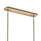KICHLER 52413BNB Kimrose 10 Light Linear Chandelier With Clear Fluted Glass In Brushed Natural Brass