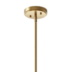 KICHLER 52414BNB Kimrose 1 Light Mini Pendant With Clear Fluted Glass In Brushed Natural Brass