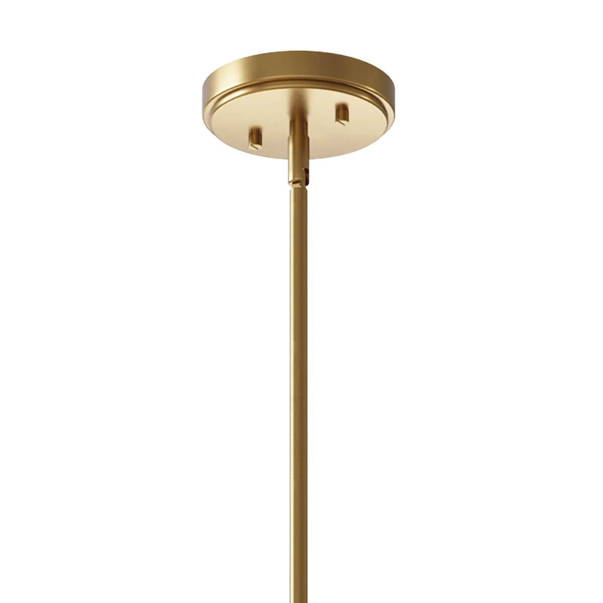KICHLER 52414BNB Kimrose 1 Light Mini Pendant With Clear Fluted Glass In Brushed Natural Brass