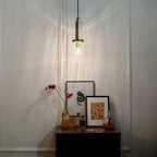 KICHLER 52414BNB Kimrose 1 Light Mini Pendant With Clear Fluted Glass In Brushed Natural Brass