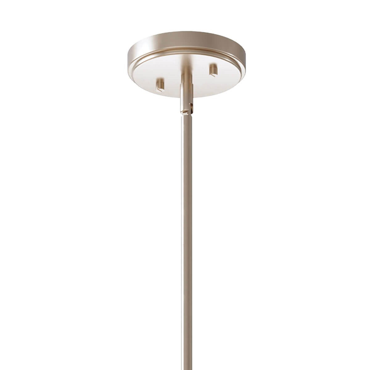KICHLER 52414PN Kimrose 1 Light Mini Pendant With Clear Fluted Glass In Polished Nickel And Satin Nickel