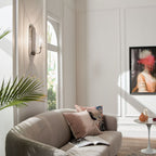 KICHLER 52415PN Kimrose 1 Light Wall Sconce With Clear Fluted Glass In Polished Nickel And Satin Nickel