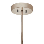 KICHLER 52417BKLED Baland 22" 6 Light Chandelier Black and Polished Nickel
