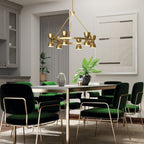 KICHLER 52418BNBLED Baland 31" 12 Light Chandelier Brushed Natural Brass